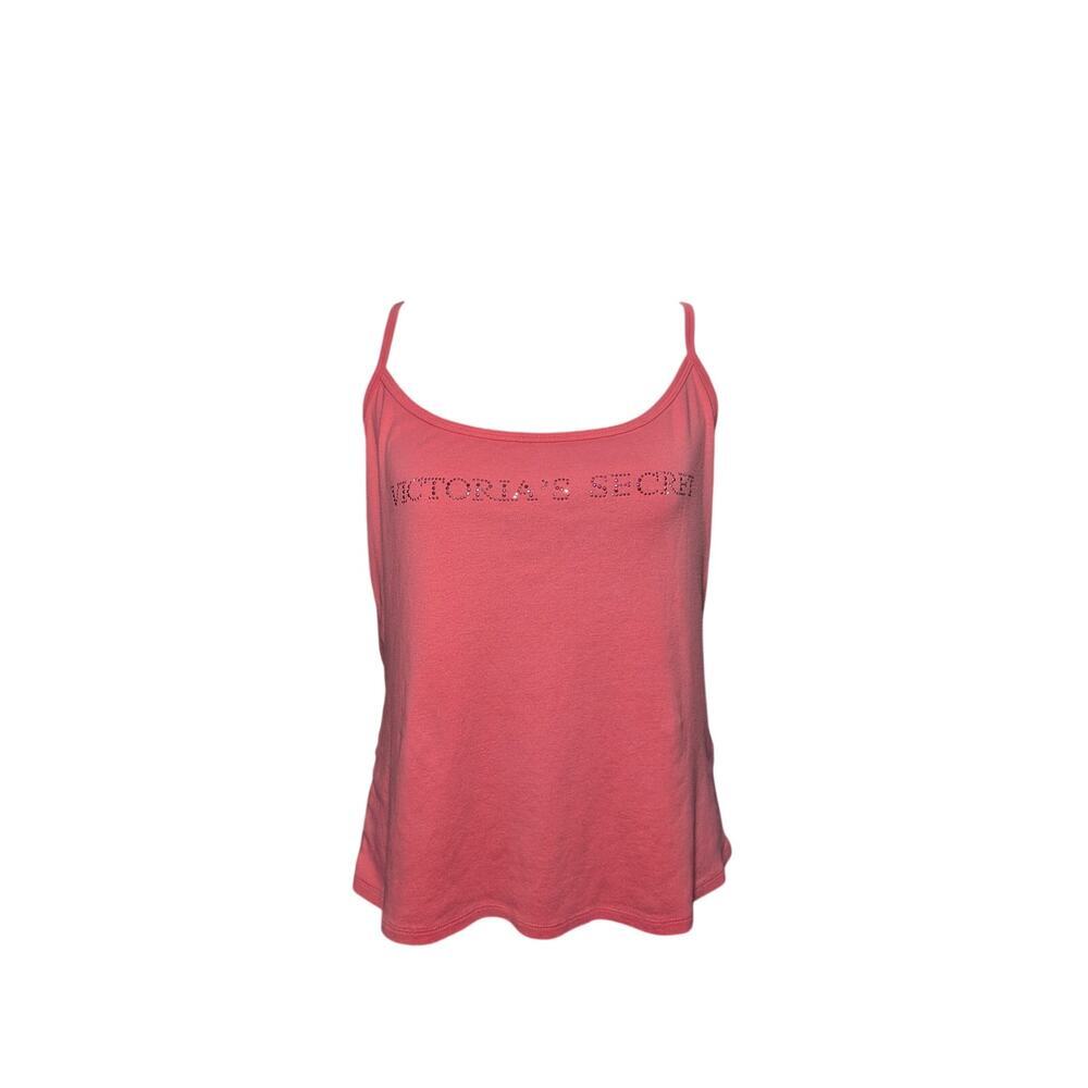 Vintage Victoria's Secret Pink Bling Spaghetti Strap Tank Top Women's Large